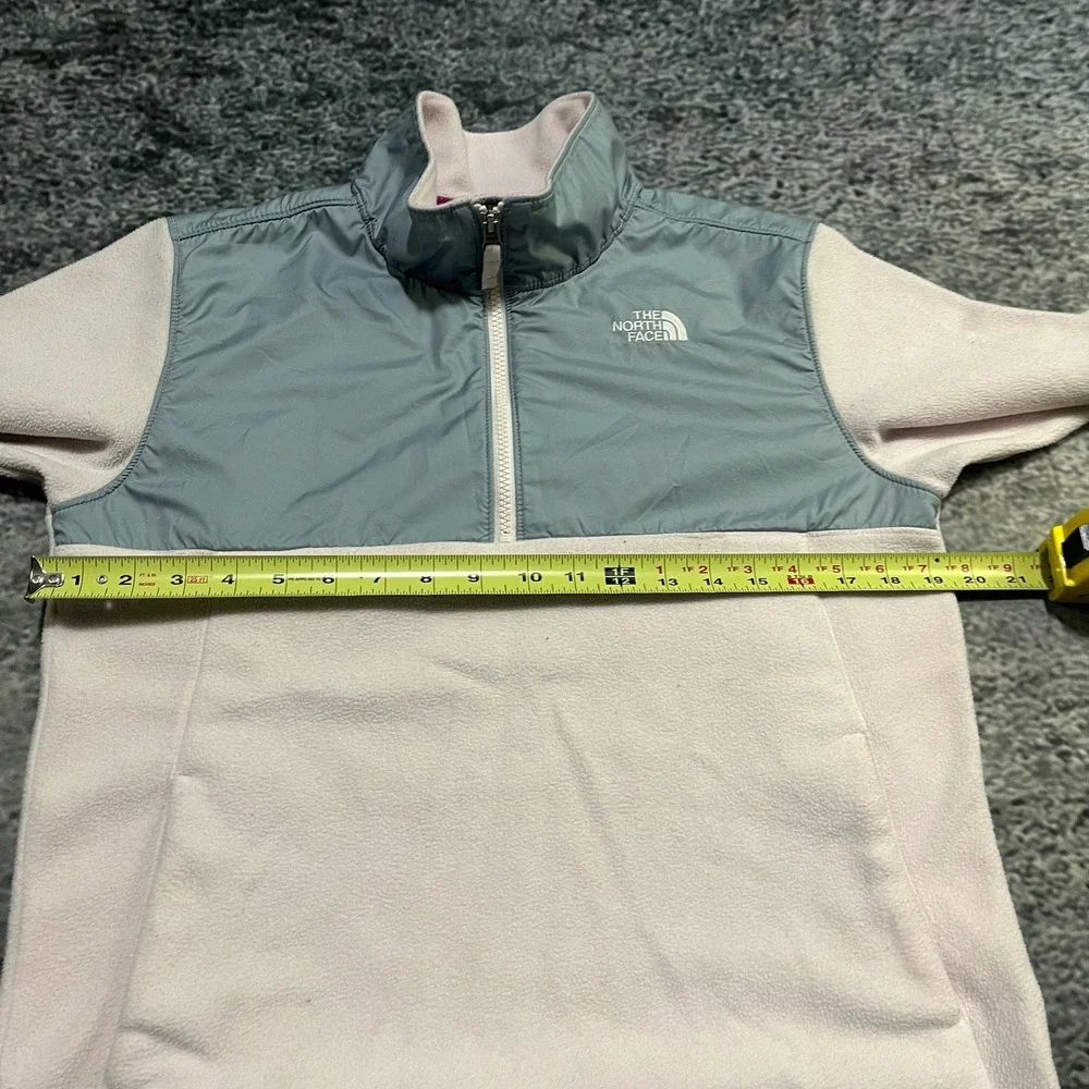 The North Face 1/4 Zip Fleece Sweater Girls XL Pink Gray Gorpcore Jacket‎